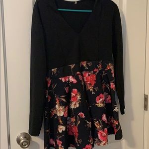 Floral/black dress